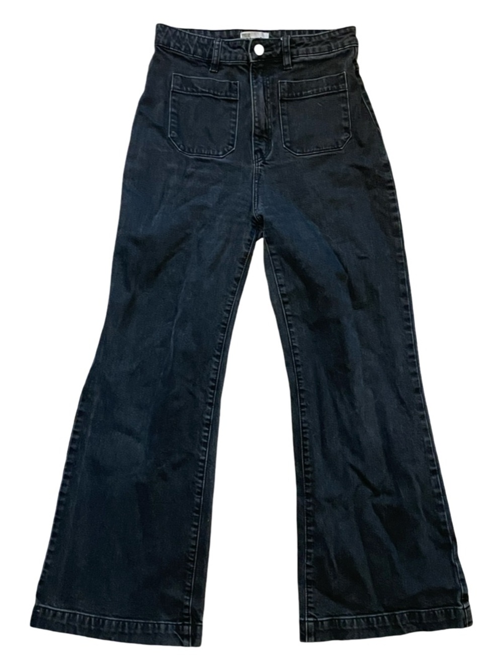 ROLLA’s High-Waisted Black Wide-Leg Jeans -